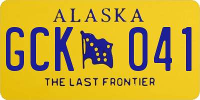 AK license plate GCK041