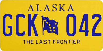 AK license plate GCK042