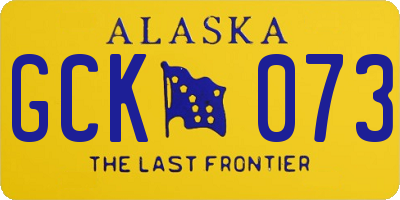 AK license plate GCK073