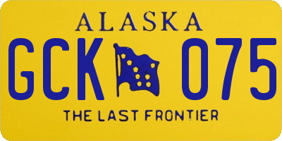 AK license plate GCK075