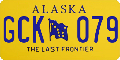 AK license plate GCK079