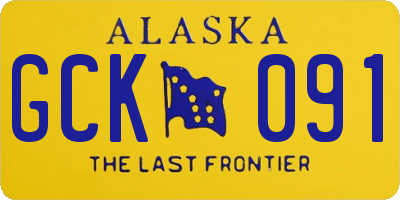 AK license plate GCK091