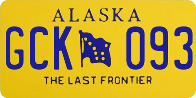 AK license plate GCK093