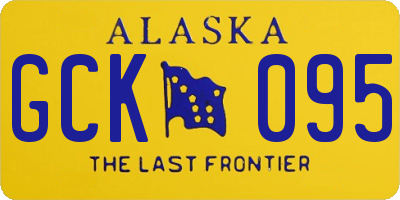 AK license plate GCK095