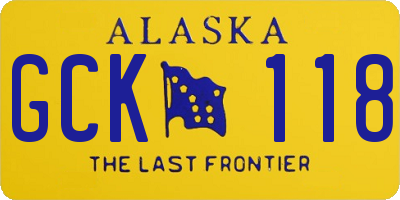 AK license plate GCK118