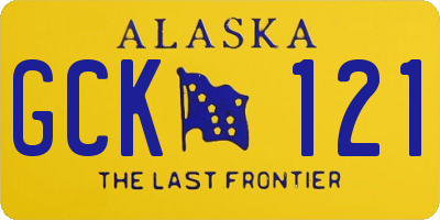 AK license plate GCK121
