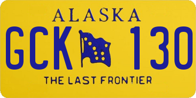 AK license plate GCK130