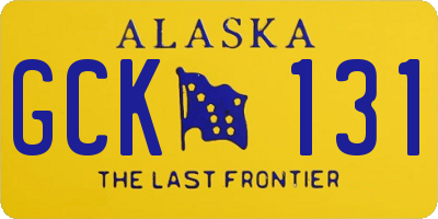 AK license plate GCK131