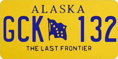 AK license plate GCK132