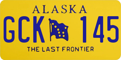 AK license plate GCK145