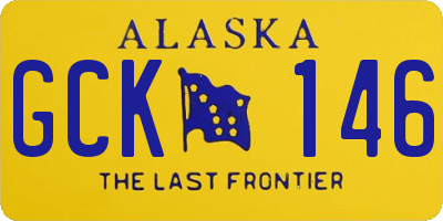 AK license plate GCK146