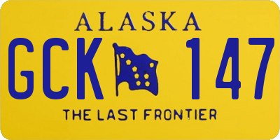 AK license plate GCK147
