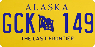 AK license plate GCK149