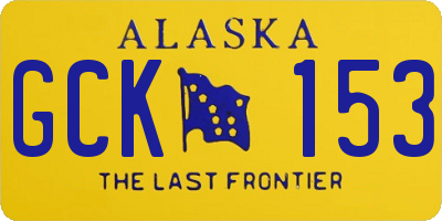 AK license plate GCK153