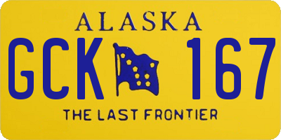 AK license plate GCK167