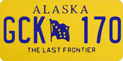 AK license plate GCK170