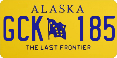 AK license plate GCK185