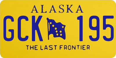 AK license plate GCK195