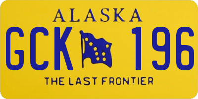 AK license plate GCK196