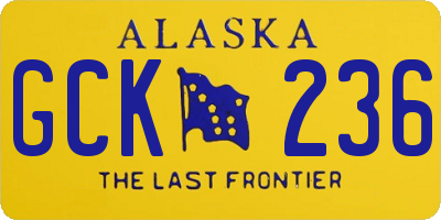 AK license plate GCK236