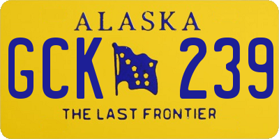 AK license plate GCK239