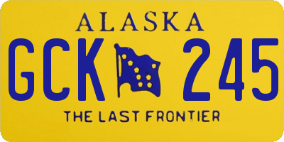 AK license plate GCK245