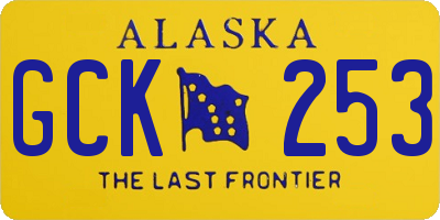 AK license plate GCK253