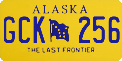AK license plate GCK256
