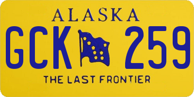 AK license plate GCK259