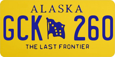 AK license plate GCK260