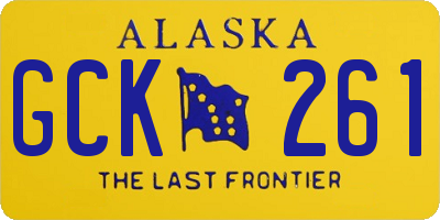 AK license plate GCK261