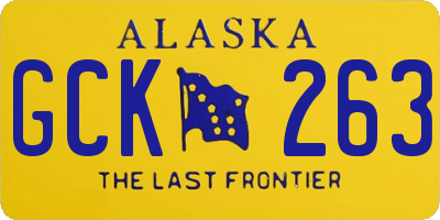 AK license plate GCK263
