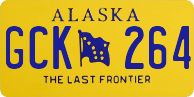 AK license plate GCK264