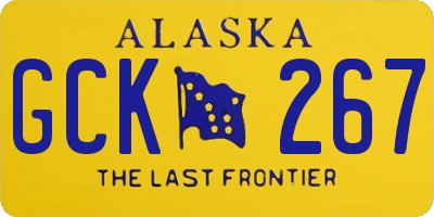 AK license plate GCK267