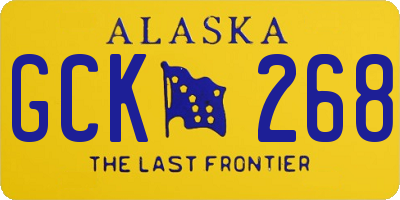 AK license plate GCK268