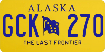 AK license plate GCK270