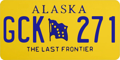 AK license plate GCK271