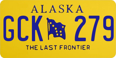 AK license plate GCK279