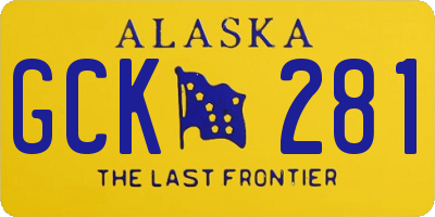 AK license plate GCK281