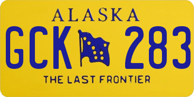 AK license plate GCK283