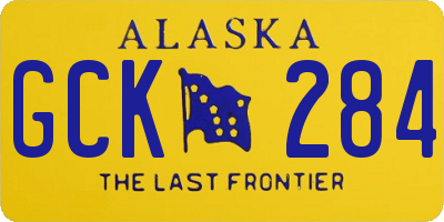 AK license plate GCK284