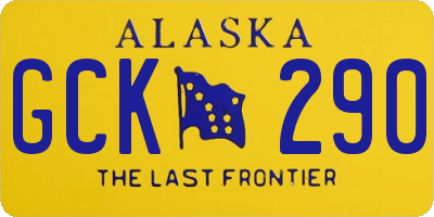 AK license plate GCK290