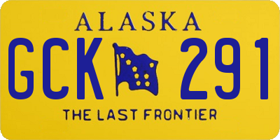 AK license plate GCK291