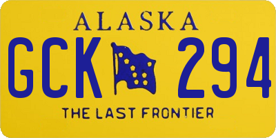 AK license plate GCK294