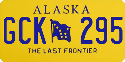 AK license plate GCK295