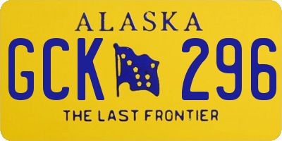 AK license plate GCK296