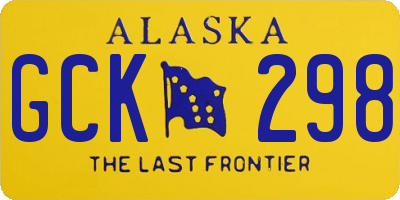 AK license plate GCK298