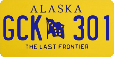 AK license plate GCK301