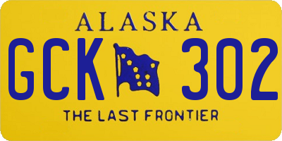 AK license plate GCK302