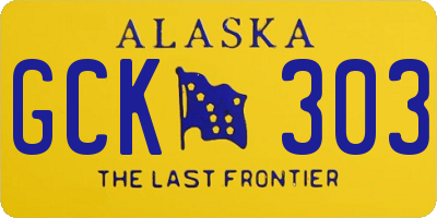 AK license plate GCK303